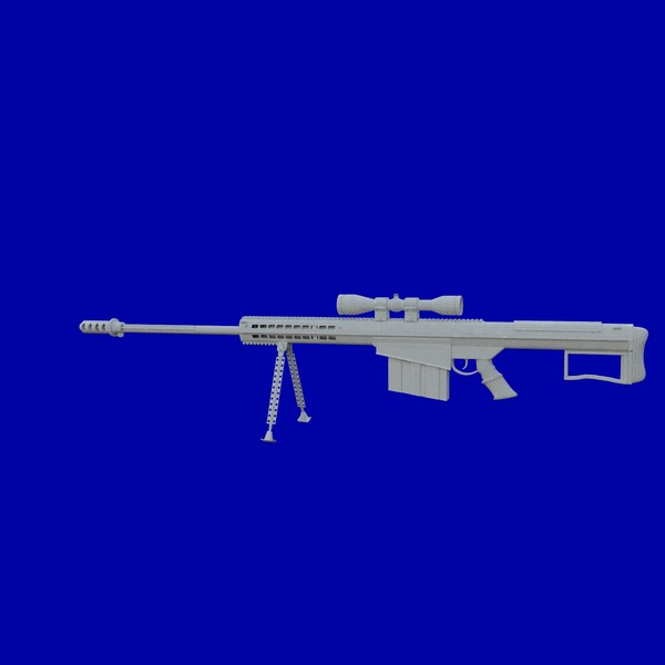 3d barrett m107a1 sniper rifle - Barrett m107a1 by Maarten_Dominicus